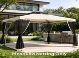 Zippered Mesh Sidewall Netting for 10' x 12' Gazebos & Canopy Tents, Replacement Screen Walls 34458424