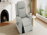 Manual Recliner 270&degSwivel Rocker Recliner Chair PU Leather Recliner with Massage and Heating, N763P363558E