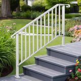 Outdoor 4 Level Iron Handrail Matte White 04980740