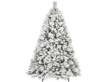 Artificial 5ft Flock Christmas Tree with 518PVC/Hard Needle Mixed Branch Tips,Hinged Premium & 23351502