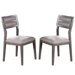 ZUN Set of 2 Upholstered Dining Chairs, Grey B016P226060