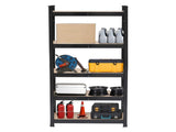 110 x 45 x 180cm 5 Tiers Powder Coated Storage Rack Black 78856835