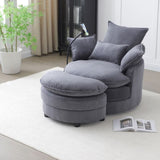 360&deg Swivel Accent Barrel Chair Modern Comfy Round Reading Sofa Swivel Chairs Circle Lounge Chair W1117P236582