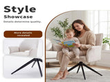 Fabric dining chair set of 2 modern soft cushioned rotating dining chairs, comfortable backrest W3851P452876