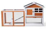 Wooden Rabbit Hutch Outdoor Chicken Coop Indoor Bunny Cage with Run, Guinea Pig House Pet House with 10952534