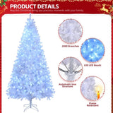 ZUN 9 FT Pre-lit Artificial Christmas Tree, Hinged Xmas Pine Tree with 2000 Branch Tips, 650 Lights and 22390839