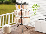 3-Tier Foldable Tripod Clothes Drying Rack with 24 Clips & 32 Rods, 70" Space Saving Laundry Dryer 51752244