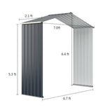 7 Feet Shed Width Outdoor Storage Shed Extension Kit 22116948