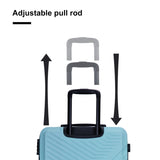 3 Piece Luggage Sets ABS Lightweight Suitcase with Two Hooks, Spinner Wheels, TSA Lock, W28453578
