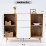 Sideboard Buffet Cabinet with 3 Drawers & 2 Doors,47.24"Buffet Cabinet with Adjustable Shelves 31519330