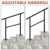 Hand Rails for Outdoor Steps, 4-5 Step Handrail 2 Pack T3210P298174