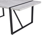 Modern Dining Table, 55 inch Kitchen Table for 4 People, Rectangular Dinner Table for Dining Room, WF312270AAG
