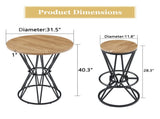 Single package bar, table, chair set.31.5-inch wood grain MDF tabletop with black metal frame, W1151P434793
