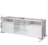 TV Stand for 32-60 inch TV, Modern Television Table Center Media Console with Drawer and Led Lights, W2301P143103