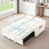 55.1-inch 3-in-1 convertible sofa bed, modern velvet double sofa Futon sofa bed with adjustable W2564P206921