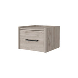 Elfrida Wall-Mounted Nightstand, Sleek Single-Drawer Design with Spacious Top Shelf B128P148914