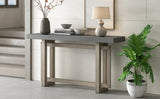 U_STYLE Contemporary Console Table with Wood Top, Extra Long Entryway Table for Entryway, Hallway, N711P230809E