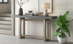 ZUN U_STYLE Contemporary Console Table with Wood Top, Extra Long Entryway Table for Entryway, Hallway, N711P230809E