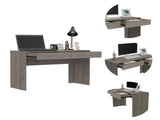 Meridian 2-Drawer Writing Desk Light Gray B062111627