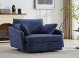 40.55"W Swivel Accent With 2 Thorw Pillows 360 Degree Swivel Round Sofa Modern Oversized Arm W1298P248774