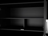 Wall Storage Cabinet 20" H, Two Doors, Three Internal Shelves, Black B097132955