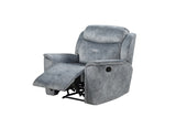 Mariana Silver Gray Fabric Manual Recliner Chair B2726P250940