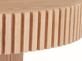 Natural Wood Coffee 39.37 MDF coffee table Modern Handcraft Drum Coffee Circle Coffee W876P188696
