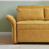 Chenille fabric pull-out sofa bed,sleeper loveseat couch with adjustable W848132155