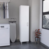 Laska 70" Tall Storage Cabinet Broom Closet with Broom Hangers,and Four Shelves B200P239805
