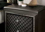 ZUN 2 Drawers Wooden Nightstand with Pebbled Texture Design, Metallic Gray B016P251578