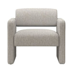 ZUN Beige stripe single sofa chair, upholstered comfortable chair with armrests, for dining W487P183020