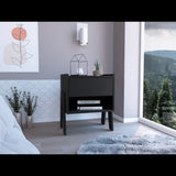 DEPOT E-SHOP Caladium Nightstand, One Drawer, One Open Shelf, Black B097132934