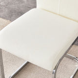 Luxury - style Dining Chairs. Comfort & Stability in One.The combination of white grainy-like W1151P324773