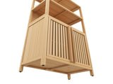 Bamboo Storage Cabinet, Freestanding Bathroom Cabinet with 2 Doors, Floor Cabinet Organizer for 84381705