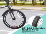 20 Inch Folding Bike for Adults with Basket, Phone Holder & Fenders, Steel Frame 6-Speed City W1019P352739