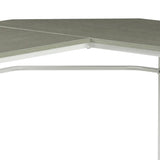 ZUN Grey and White L-shape Computer Desk B062P184557