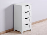 White Bathroom Storage Cabinet, Cabinet with Drawers 42265539
