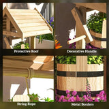 ZUN Garden Bed、 Wooden Wishing Well 39605570