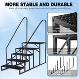 5 Step Ladder with Handrail, Swimming Pool Ladder Above Ground, 660 lb Load Capacity RV Steps with 01422425