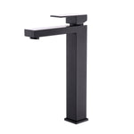 ZUN Matte Black Bathroom Faucet Single Handle Tall Vessel Sink Faucet Vanity Bathroom Faucet Basin Mixer W1932P148110