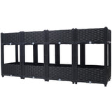 Planter Raised Beds - Elevated Planter Garden Box with Drainage Plug Raised Garden Beds for W465P187533