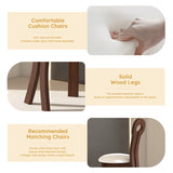 Dining Chairs Set of 2, Key-design Home Chairs, PU Leather Solid Wooden Dining Chairs with White W2700P237226