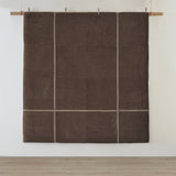 7 Piece Micro Corduroy Comforter Set Brown Queen B035P266664