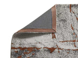 Quarry 5x6.5' Abstract Area Rug, Gray & Orange Polypropylene B2719P245965