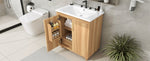 ZUN 30" Bathroom Vanity with Sink Combo, Multi-functional Bathroom Cabinet with Doors and Drawer, MDF WF319484AAG