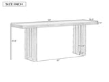 Uniquely Designed Oak Veneer Console Table with Distinctive Side Shapes, Suitable for N711P241282A