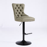 A&A Furniture,Aged and Retro PU Swivel Barstools Adjusatble Seat Height from 26-33 Inch, Modern Bar W1143P195202