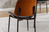 YIJIAN Dining Chairs Set of 2 Mid Century Modern Retro Faux Leather Chair with Bentwood Upholstered W1622123547