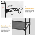 ZUN Clothing Rack Clothes Rack, 66'' Multifunctional Garment Rack for Hanging Clothes, 4 Tiers Portable 44674946