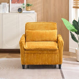 Yellow comfortable chair for Small apartment Bedroom space Balcony Small sofa bed Lazy Small sofa W1658P290465